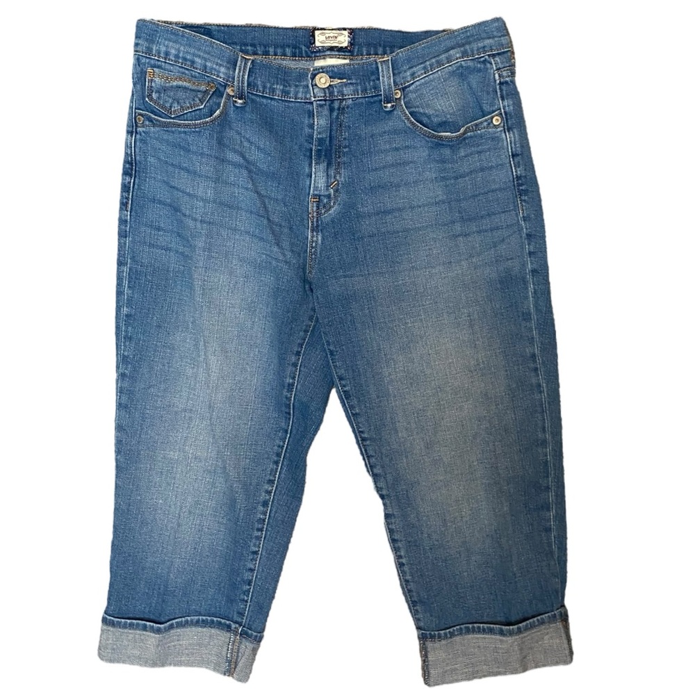 Levi's Light Blue Denim 515 Capri